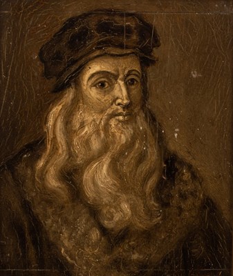 Lot 515 - After Leonardo da Vinci/Self Portrait/oil on...