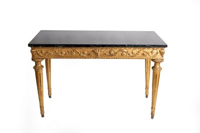 Lot 585 - An Italian 18th Century giltwood console table,...