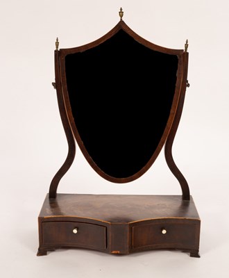 Lot 608 - A Victorian mahogany shield-shaped dressing...