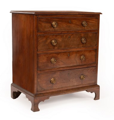 Lot 609 - An early 19th Century mahogany chest, the...