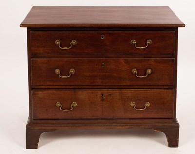 Lot 616 - A George III mahogany chest of three long...