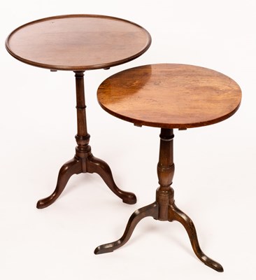 Lot 637 - A circular mahogany tripod table with dished...