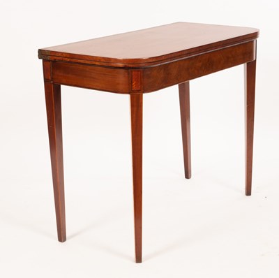 Lot 644 - A George III mahogany card table with...