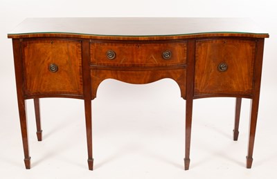 Lot 665 - A Regency style mahogany and boxwood strung...