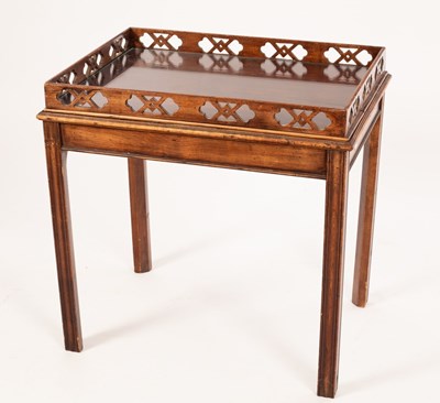 Lot 666 - A George III mahogany rectangular tray table...