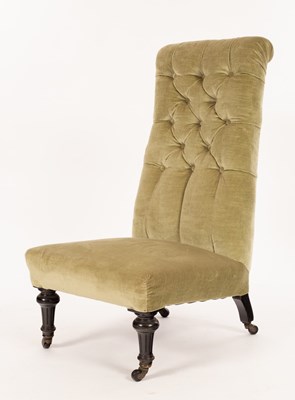 Lot 668 - A late Victorian nursing chair with...