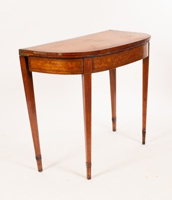 Lot 675 - A George III satinwood banded card table, on...