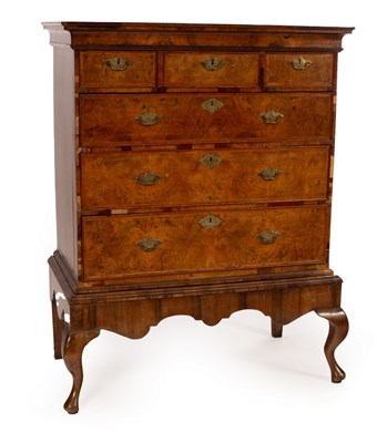 Lot 680 - An early 18th Century walnut chest, the...