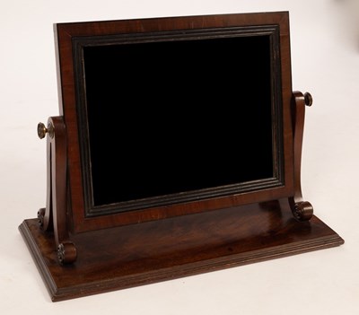 Lot 687 - A Regency mahogany rectangular dressing mirror,...