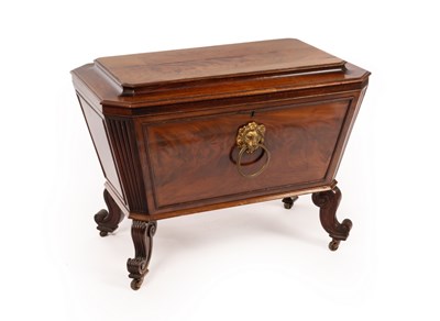 Lot 702 - A Regency mahogany sarcophagus-shaped wine...