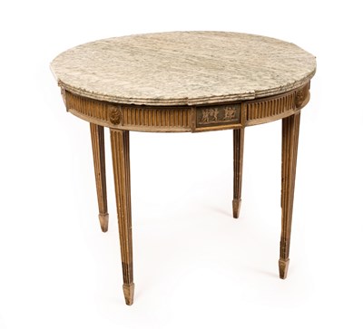 Lot 709 - A 19th Century Adam style marble top table,...