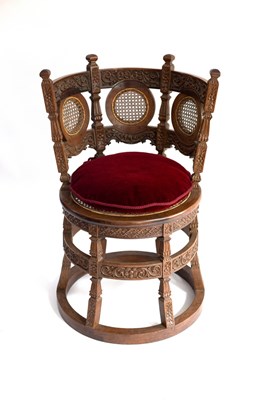 Lot 714 - A Dutch colonial Burgomaster chair, circa 1800,...