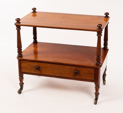 Lot 718 - A Victorian two-tier whatnot, the lower tier...