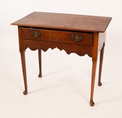 Lot 736 - An 18th Century oak lowboy, circa 1760, with...