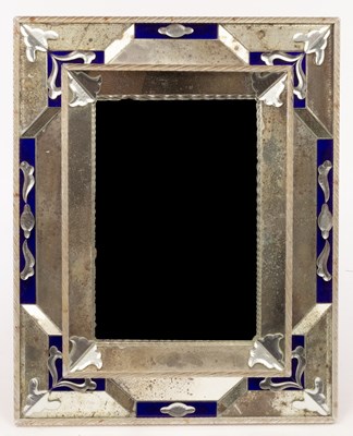 Lot 739 - A small Venetian glass wall mirror, 45.5cm x 36cm