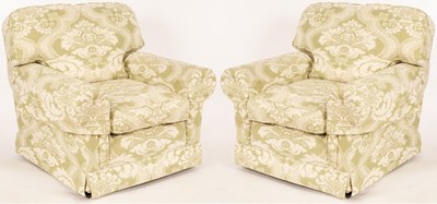 Lot 740 - A pair of Wesley Barrell upholstered armchairs