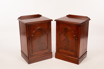 Lot 741 - A pair of mahogany bedside tables, 45.5cm...