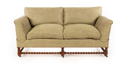 Lot 743 - A Howard & Sons Victorian two-seat sofa, the...