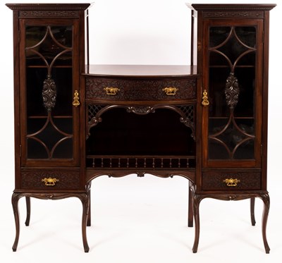 Lot 747 - An Edwardian mahogany display cabinet with...