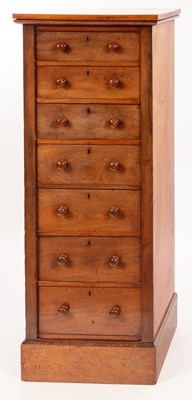 Lot 757 - A Victorian mahogany Wellington chest, 53cm wide