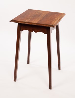 Lot 760 - An Edwardian oak table, the top 45cm square...