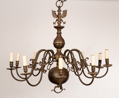 Lot 817 - An early 20th Century Bavarian chandelier with...