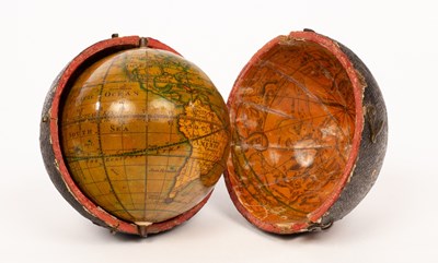 Lot 834 - A Minshulls 3'' pocket globe, circa 1810, with...