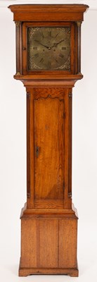 Lot 858 - An 18th Century oak eight-day longcase clock...