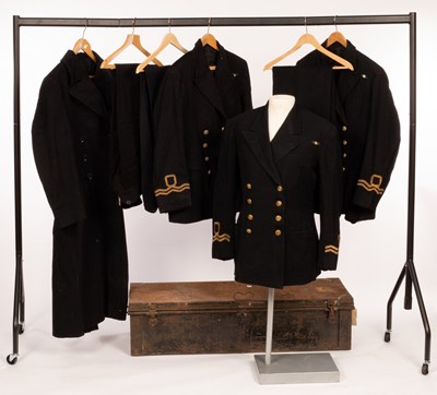 Lot 887 - A RNVR Naval uniform, great coat, dress...