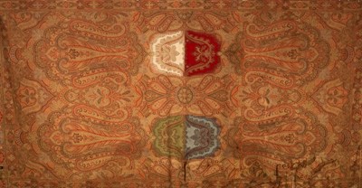 Lot 888 - A 19th Century paisley shawl with two central...