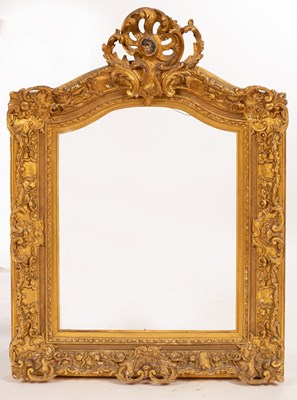 Lot 905 - A 19th Century gilt plaster arch top frame...