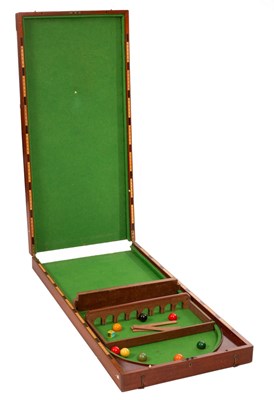 Lot 972 - A mahogany table billiard board, baize lined...