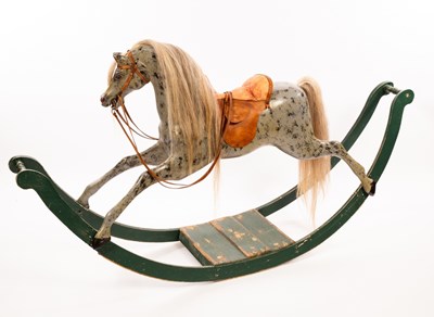 Lot 973 - An early 19th Century bow rocker rocking horse...