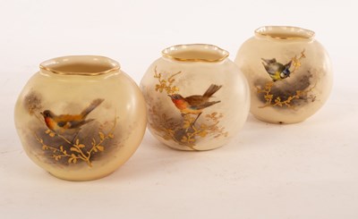 Lot 13 - Royal Worcester, ten almost spherical posy...