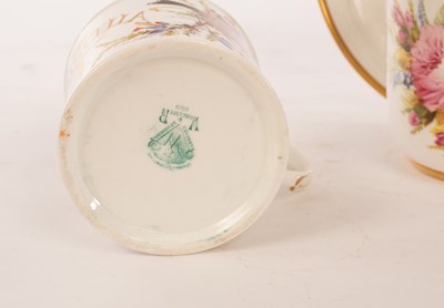 Lot 33 - A Royal Worcester cup and saucer painted...