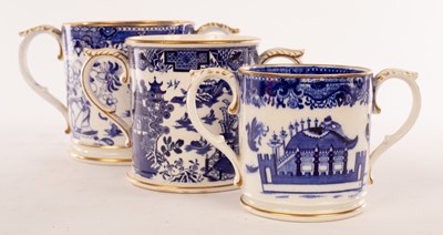 Lot 46 - A Grainger & Co. blue and white cider mug,...