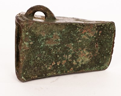 Lot 88 - A small Chinese bronze axe head, Han dynasty,...