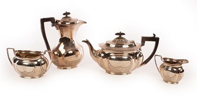 Lot 133 - A late Victorian silver four-piece tea service,...