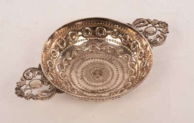 Lot 158 - A Dutch silver porringer, Amsterdam 1877, with...