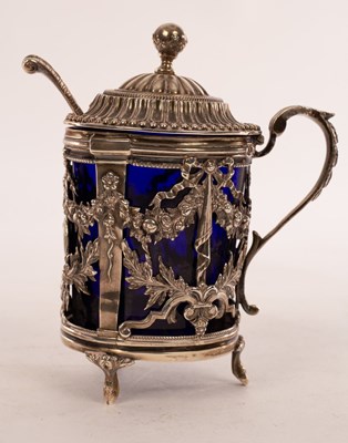 Lot 160 - A late 19th Century French silver mustard pot,...