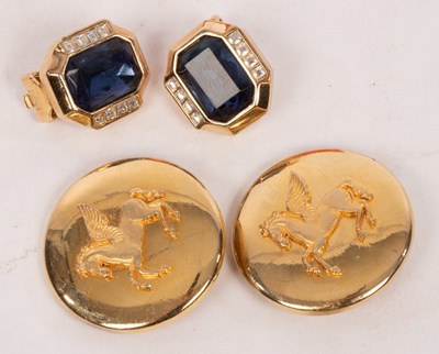 Lot 165 - A pair of Christian Dior costume ear clips and...