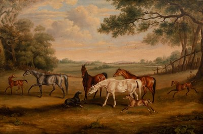 Lot 208 - English School, 19th Century/Mares and Foals...