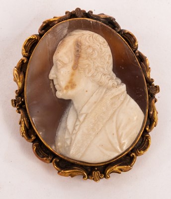 Lot 242 - A 19th Century shell cameo brooch, depicting a...