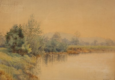 Lot 254 - B A Lewis/River Scene/watercolour, 24cm x...