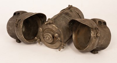 Lot 304 - Two Powell & Hanmer acetylene car lamps and...