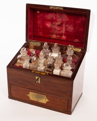 Lot 318 - An apothecary's mahogany cabinet, 19th Century,...