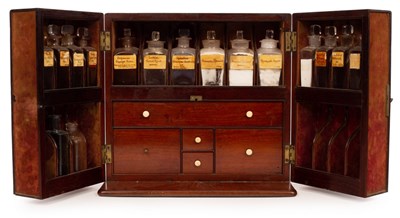 Lot 319 - An apothecary's mahogany cabinet, 19th Century,...