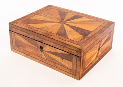 Lot 322 - A 19th Century specimen wood box, with...