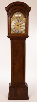 Lot 369 - An oak cased longcase clock, the dial signed...