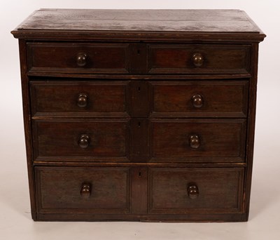 Lot 381 - An early 18th Century and later English chest,...